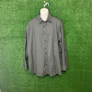 Society Of Threads Gray Casual Button Down Shirt
